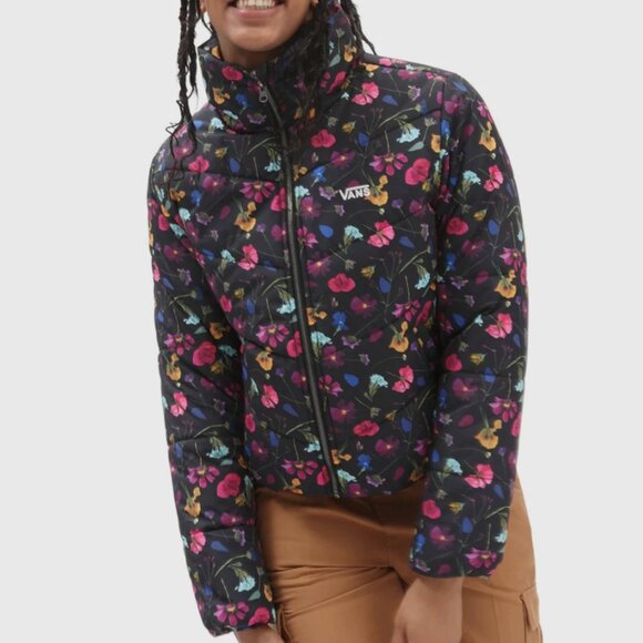 Vans Floral Foundry V Printed Puffer MTE-1 Jacket Womens XL - Picture 2 of 7